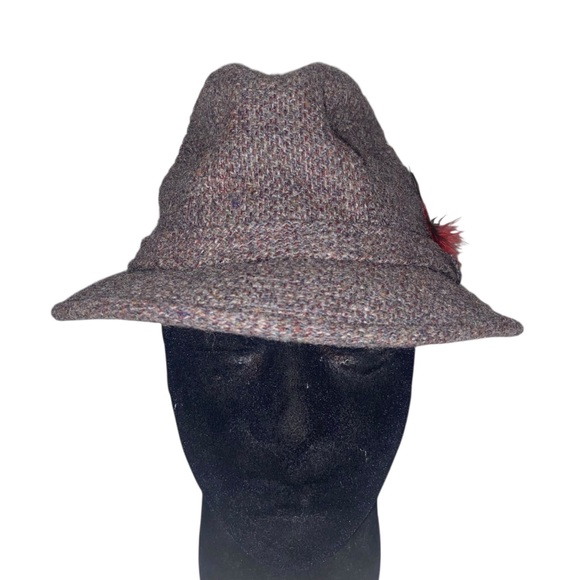 Vintage Hat Mens Medium Wool Tweed Walking Bucket Union Made in USA Retro - Picture 9 of 13